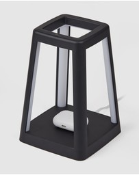Lexon - Lexon Lantern Portable Lamp With Built-In Wireless Charger - Black
