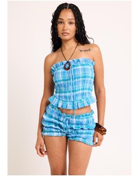 Subtitled - Laia Shirred Bandeau Top