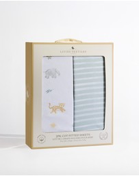 Living Textiles - 2 Pack Organic Cot Fitted Sheet - Roam & Roar