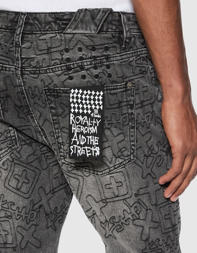 Ksubi - Chitch Stencil Stitch Worn Grey