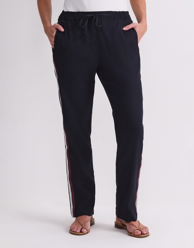 Sportscraft - Rosa Side Stripe Linen Pant