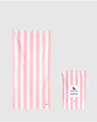 Dock & Bay - Beach Towel Cabana Light Collection L Malibu Pink