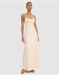 With Harper Lu - Frill Backless Maxi Dress