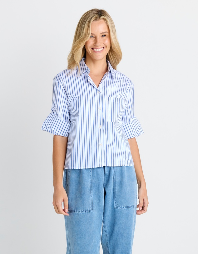 Betty Basics - Cropped Poplin Shirt