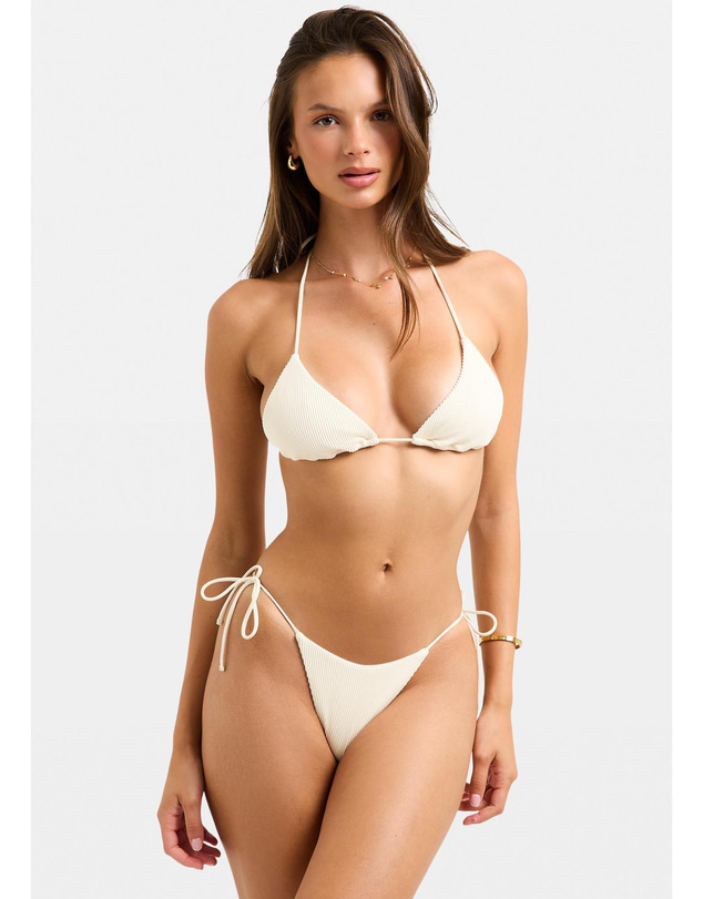 Subtitled - Rib Halter Triangle Bikini Top