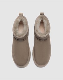 EVERAU - Australian Shepherd Ugg Thick Bottom Ronnie Cow Suede Upper UGG Boots