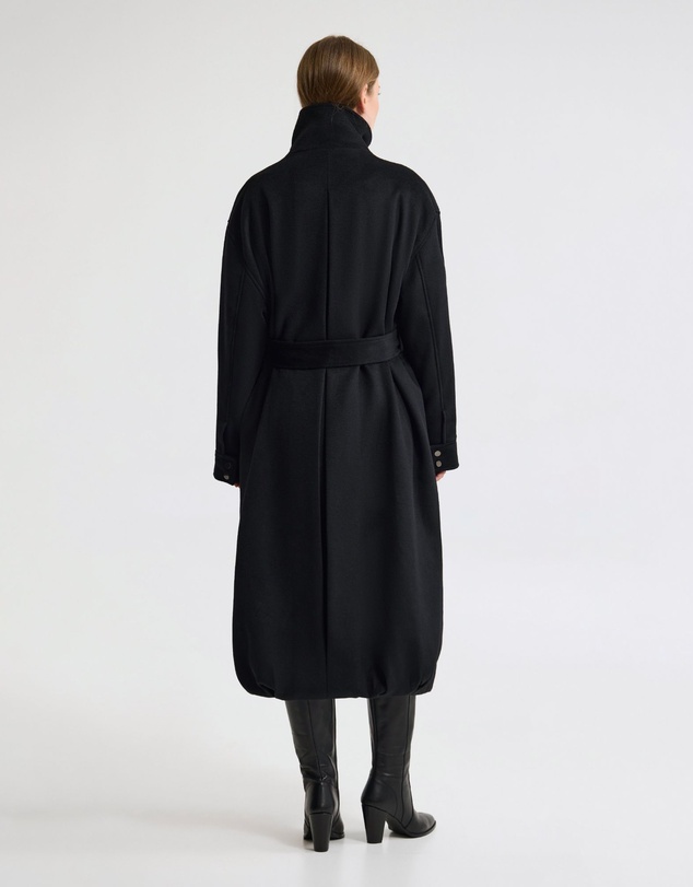 Oxford - Emily Funnel Collar Wool Blend Coat
