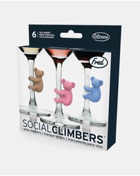 FRED - Social Climbers Koala Wine Markers Set of 6