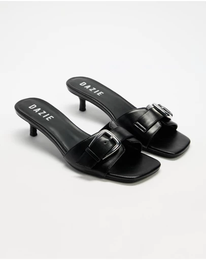 Dazie - Rosetta Buckle Kitten Heels