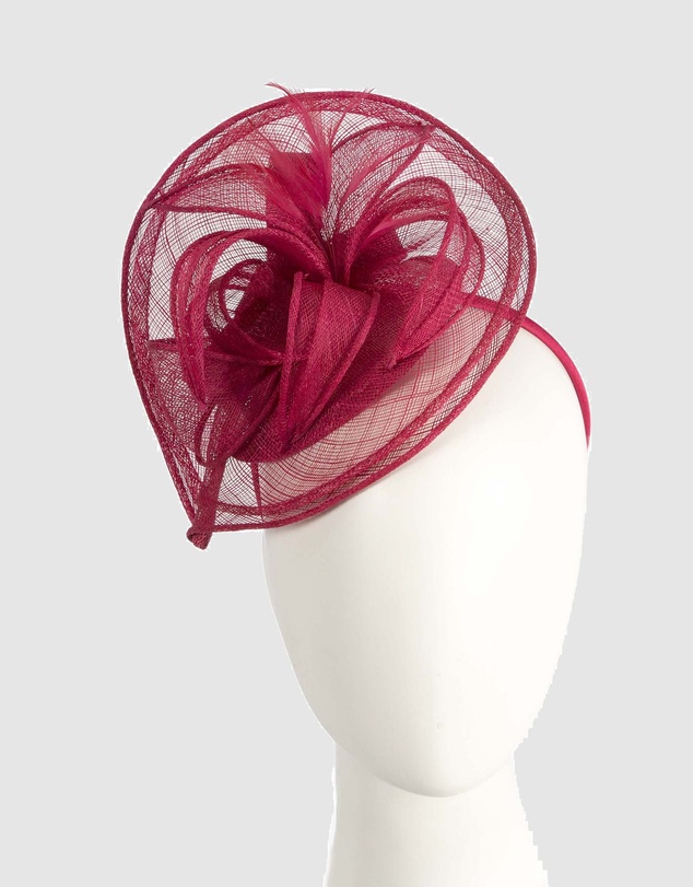 Max Alexander - Red Sinamay Racing Fascinator