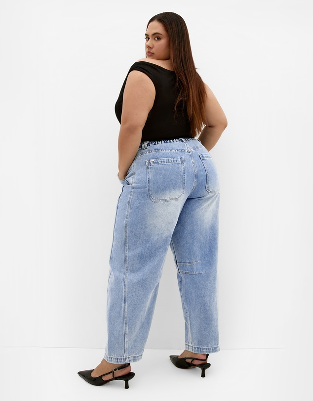 City Chic - Harley Fit Relaxed Barrel Leg Ankle Grazer Jean