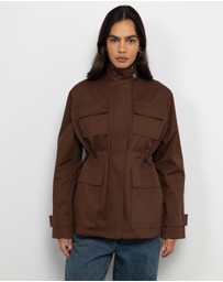 AERE - Rory Funnel Neck Organic Cotton Jacket