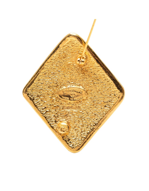 Pre-Loved by Azura Reborn - Pre-Loved Gold Plated CC Rhombus Brooch