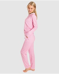Sant And Abel - Women's Peony Jersey Knit Stripe Long PJ Set
