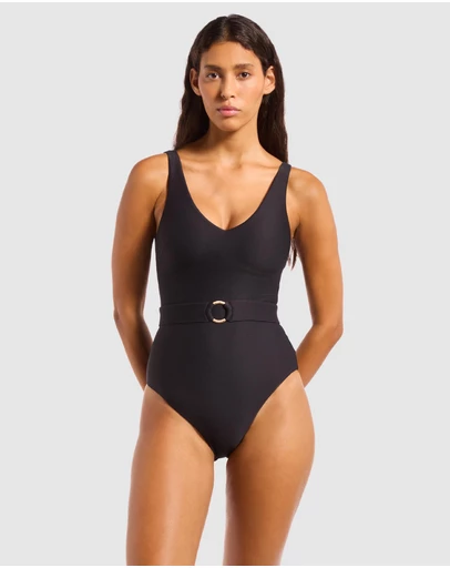 JETS - Jetset Lines V-Neck Belted One-Piece