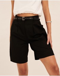 AERE - Dionne Cotton Tailored Shorts