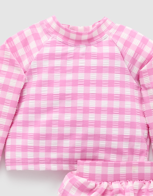 Purebaby - Printed Long Sleeve Rashie Set- Kids-Babies