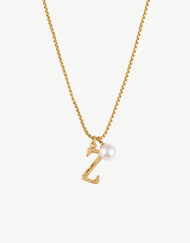 Zahar - Pearl Letter Z Necklace