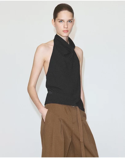M.N.G - Draped Halter Top