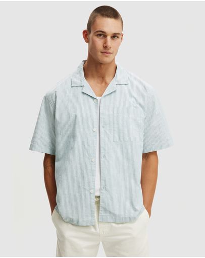 Green Textured Stripe