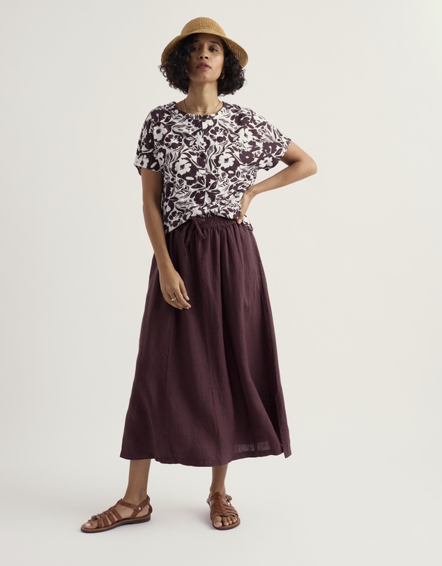 Seasalt - Tor Grass Printed Top in GOTS Organic Cotton