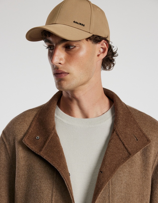 Calibre - Double Face Funnel Neck Coat Beige Combo