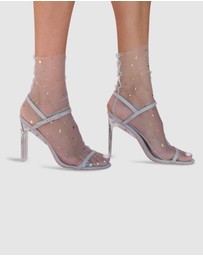 High Heel Jungle - Twin Star Star and moon Socks- 2 Pack PINK/AQUA