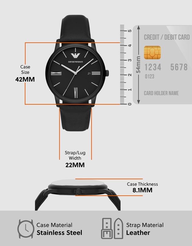 Emporio Armani - Black Analogue Watch