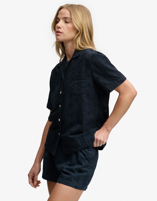 Superdry - Heritage Broderie Short Sleeve Shirt