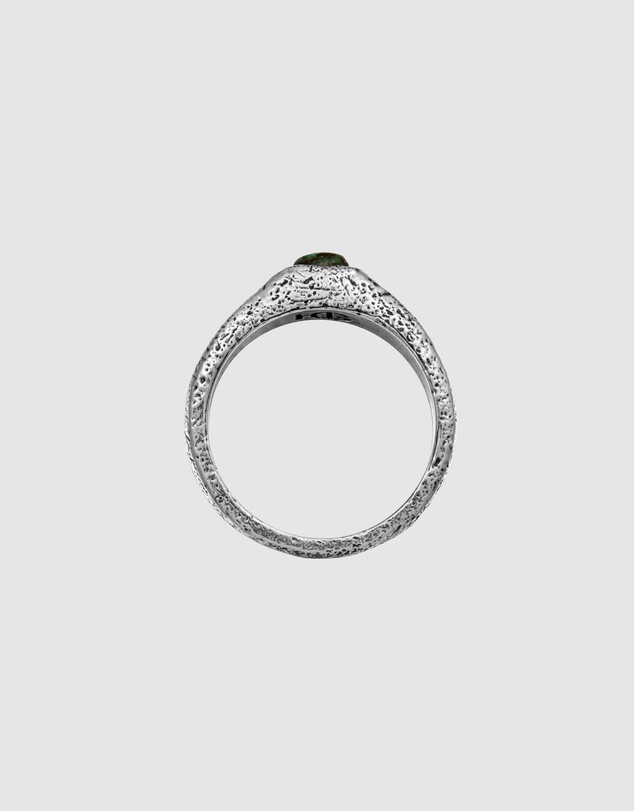 Haze & Glory - ICONIC EXCLUSIVE - Ocean Signet Ring in Oxidised 925 Silver