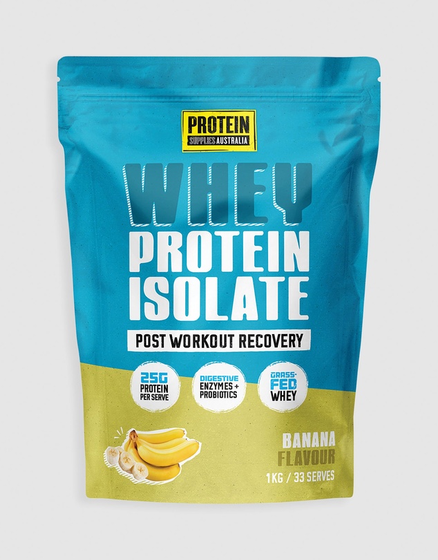 Protein Supplies Australia - Banana WPI (Whey Protein Isolate) - 1kg