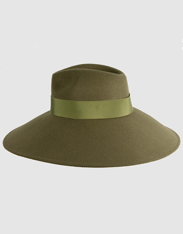 Max Alexander - Wide Brim Olive Winter Hat