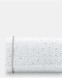 Morgan & Taylor - Noelle Diamante Clutch in White