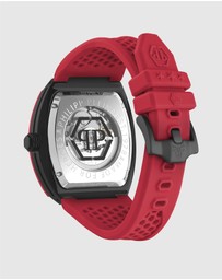 Philipp Plein - Skeleton 44mm Red Tone Red Silicone Strap