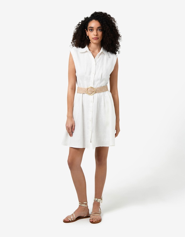 Forcast - Ami Linen Mini Beach Dress