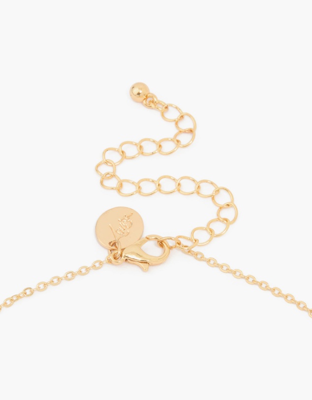 Lovisa - Gold Plated Cubic Zirconia & Freshwater Pearl Dainty Station Necklace