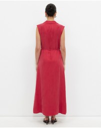 Calli - Cupro Sleeveless Wrap Dress