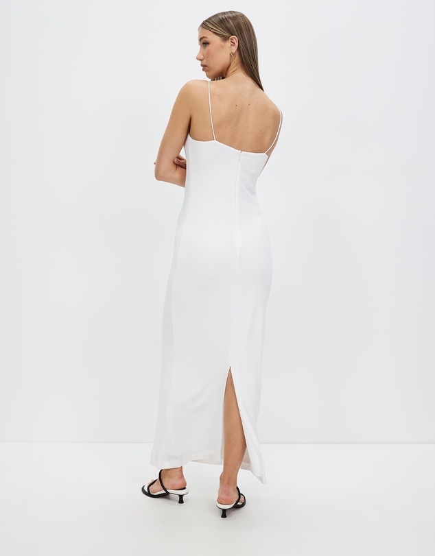 Third Form - Mode Straight Neck Maxi Dress