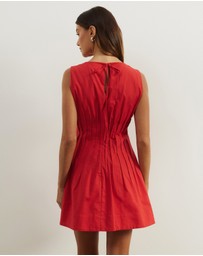 Atmos&Here - Anna Pin Tuck Shift Mini Dress