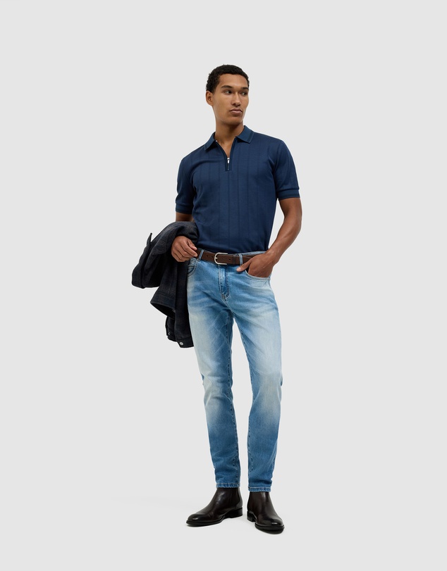 Politix - Davis Zip-up Knit Polo