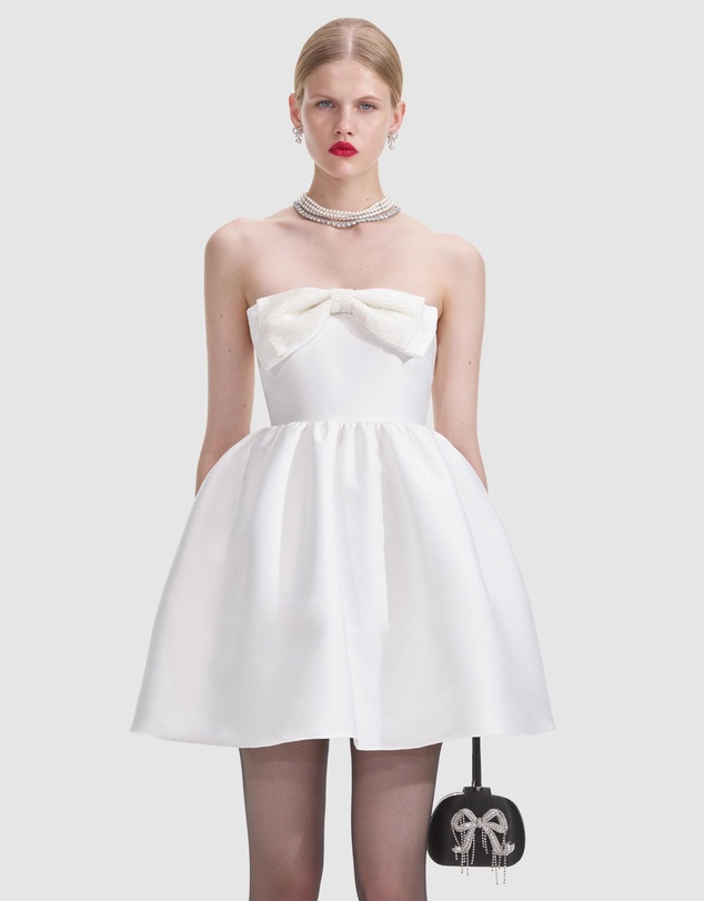 Self Portrait - Taffeta Bandeau Mini Dress