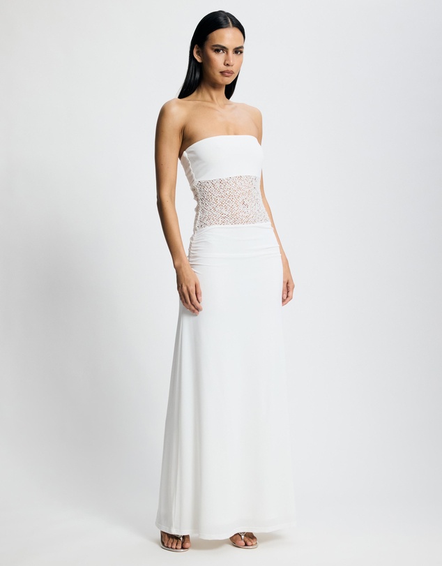 Lover - Raven Contrast Net Maxi Dress