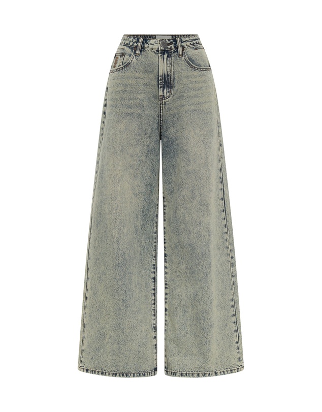 ONE TEASPOON - Blue Dust Love Machines Super Wide Leg Jeans