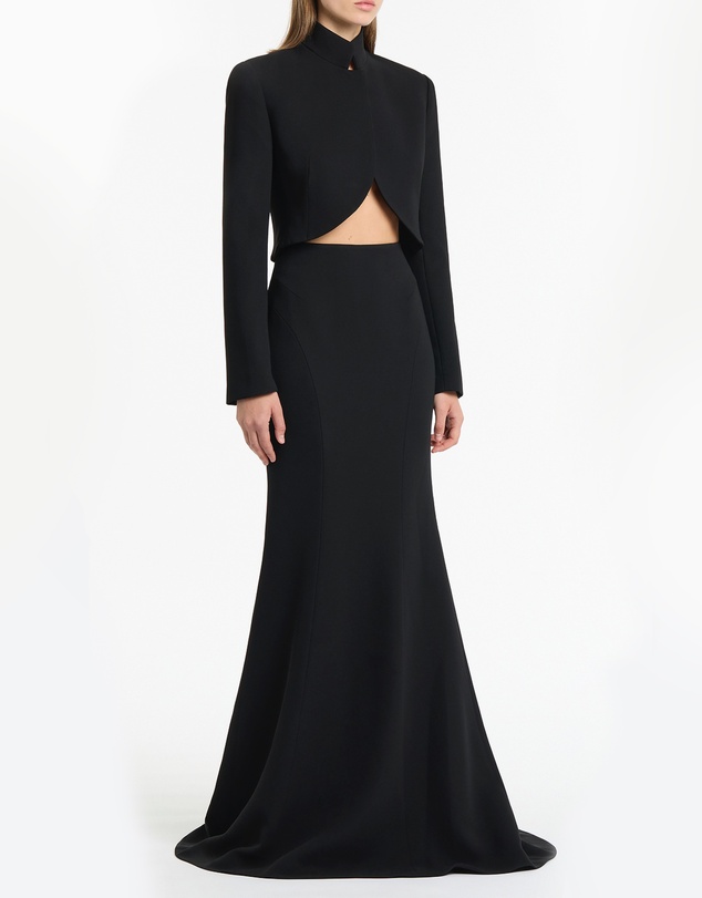 Carla Zampatti - Black Crepe Crop Jacket