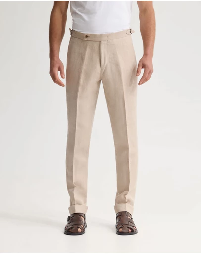 Oxford - Bryon Herringbone Pant Side Tab/Cuf