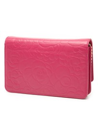 Pre-Loved by Azura Reborn - Pre-Loved CC Embossed Lambskin Camellia Wallet On Chain
