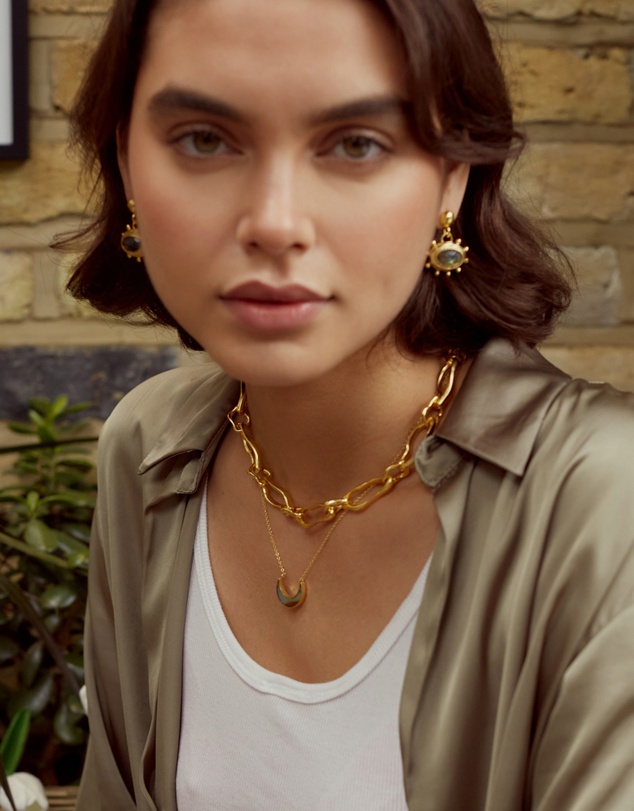 Ottoman Hands - Zand Labradorite Drop Earrings
