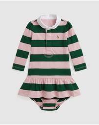 Polo Ralph Lauren - Striped Cotton Rugby Dress & Bloomers - Babies