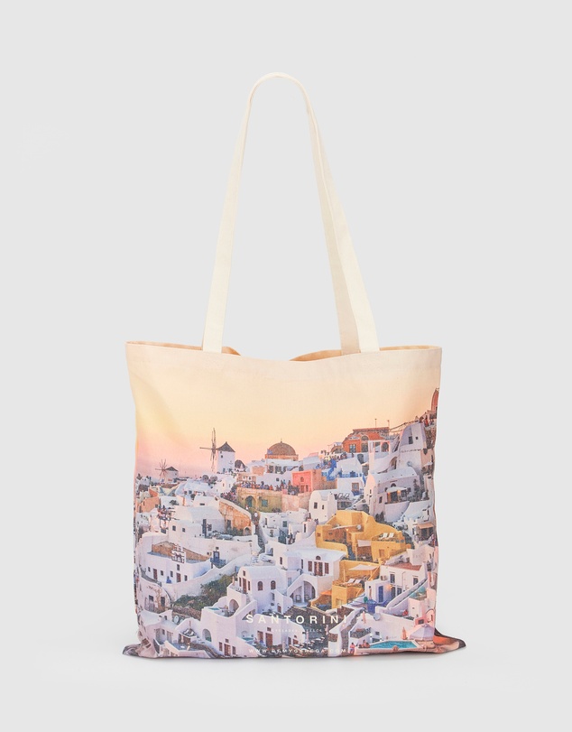 Remy Gerega - Santorini Cotton Tote Bag