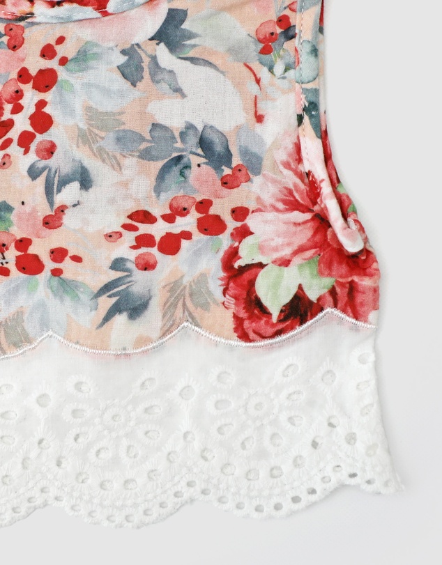 WITH LOVE FOR KIDS - Cotton Muslin Lace Top - Babies - Kids